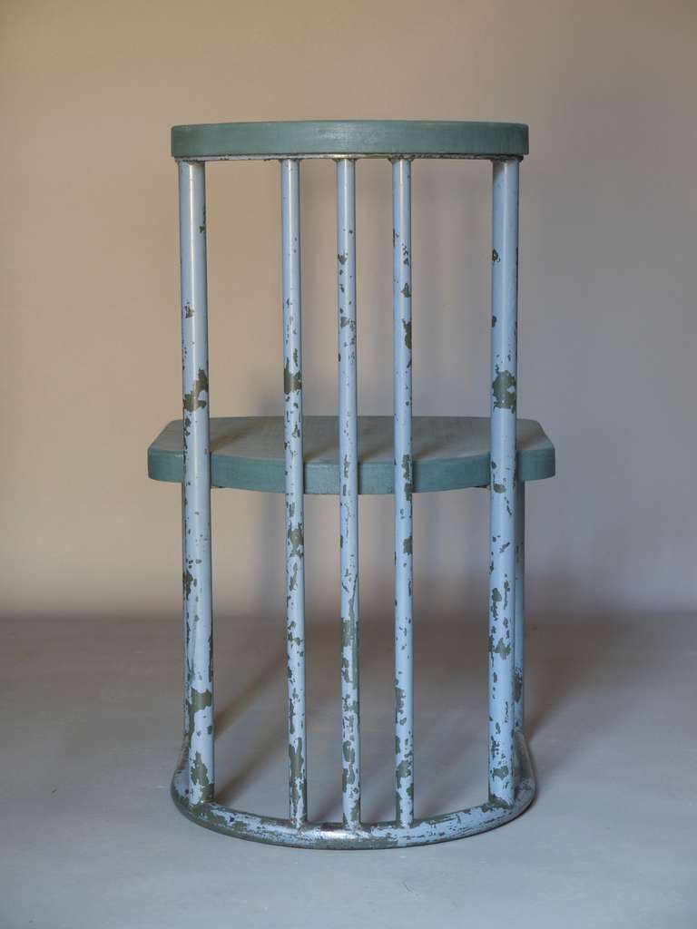 Mid-20th Century Set of 5 Tubular Metal Chairs - France ca. 1960s