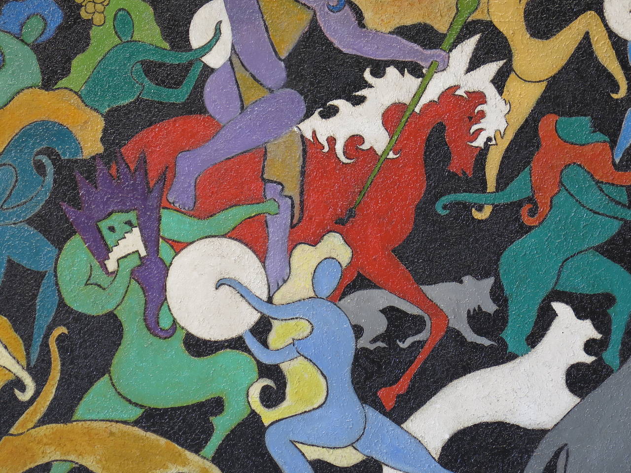 Bacchanalian Celebrations Painting, France circa 1970s For Sale 2