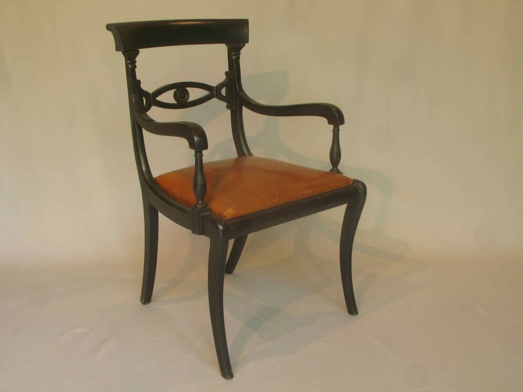 Neoclassical Set of 4 Klismos-Style Chairs For Sale