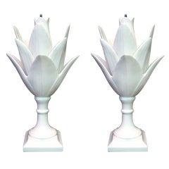Pair of French Ceramic Lamps