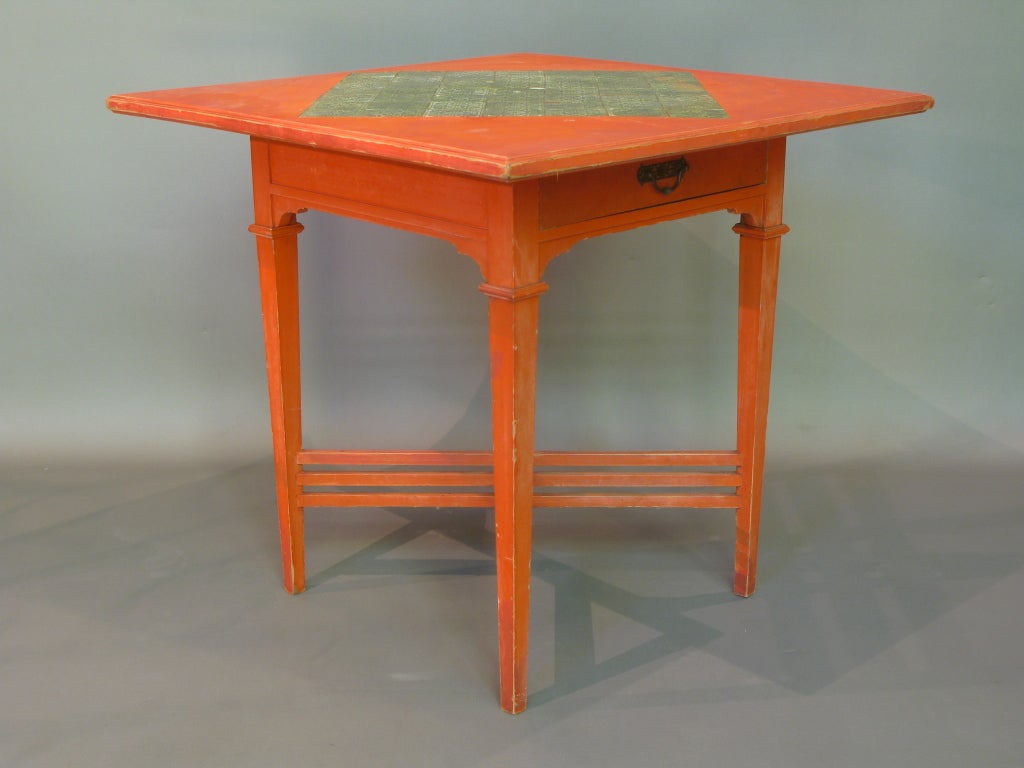 Aesthetic Movement Tile-Topped Table