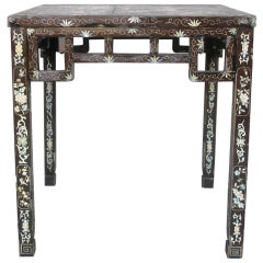 Used Lacquered Chinese Mahjong Table