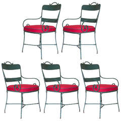 Set of 5 Wrought Iron Chairs - France, circa 1900 Set of 5 Wrought Iron Chairs - France, circa 1900