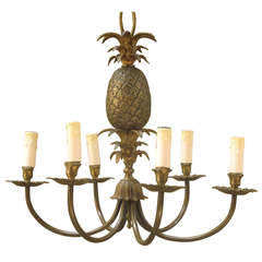 Maison Charles Brass "Pineapple "Chandelier - French, 1940s