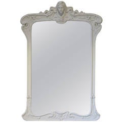 Very Large Art Nouveau Style Mirror, France 1960s