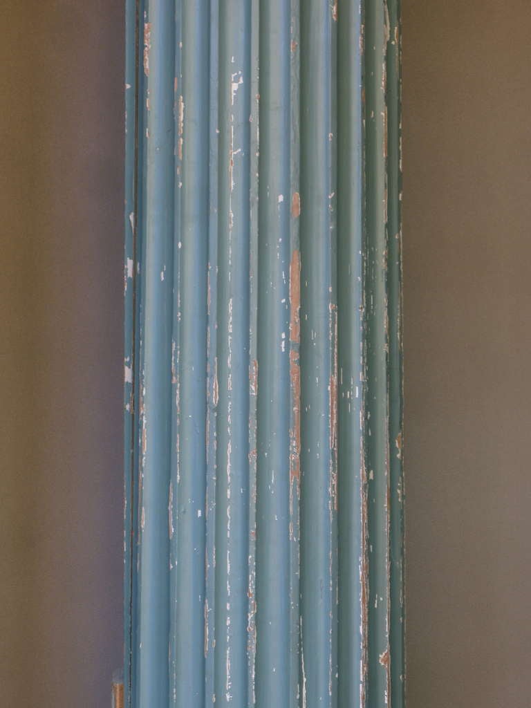 Pair of Fluted Wood Columns at 1stDibs