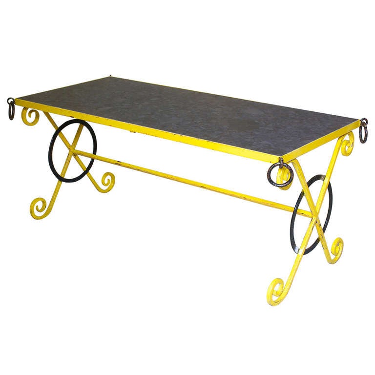 Wonderful French, 1950s Wrought Iron Table