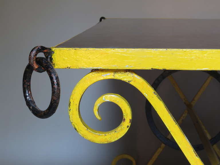 Wonderful French, 1950s Wrought Iron Table 2