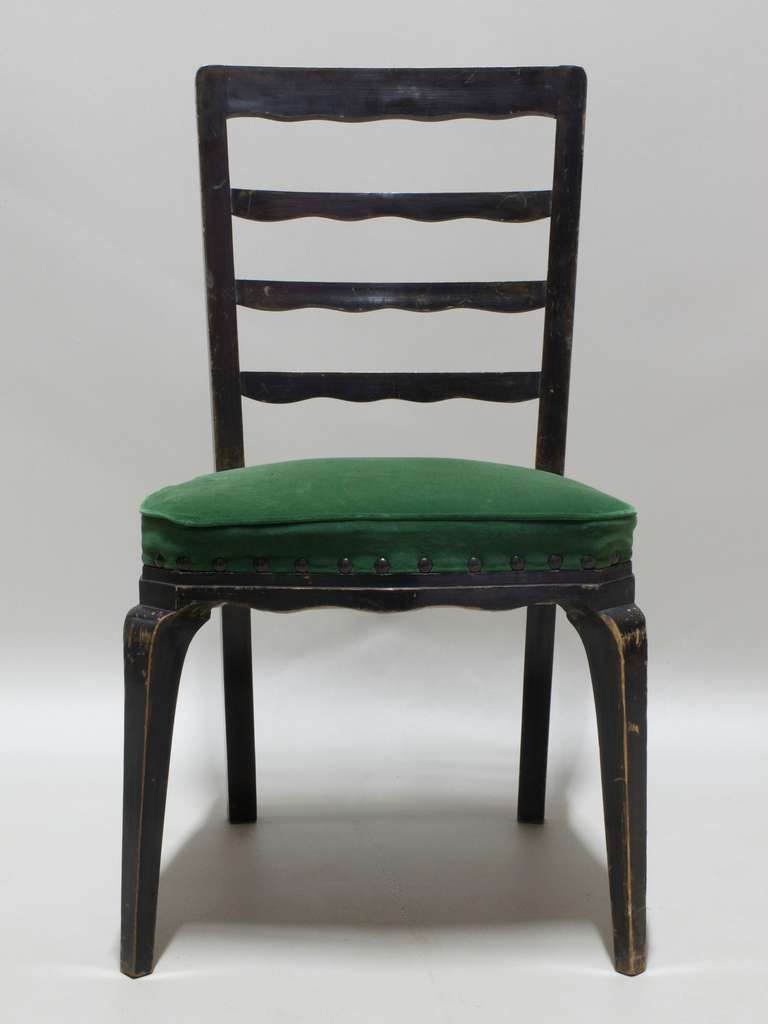 French Chic Set of Six Chairs, France, 1940