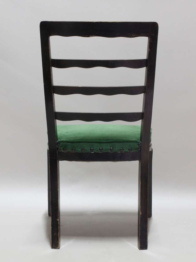 Chic Set of Six Chairs, France, 1940 2