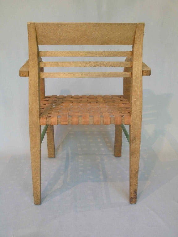 Mid-20th Century 2 Chairs & 2 Armchairs by René Gabriel - France, 1930s For Sale