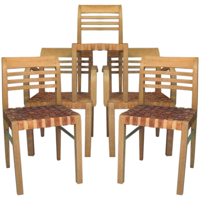 2 Stühle und 2 Sessel von Ren Gabriel – Frankreich, 1930er Jahre