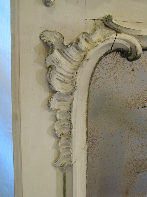 Wood Large-Scale Louis XV Style Trumeau Mirror