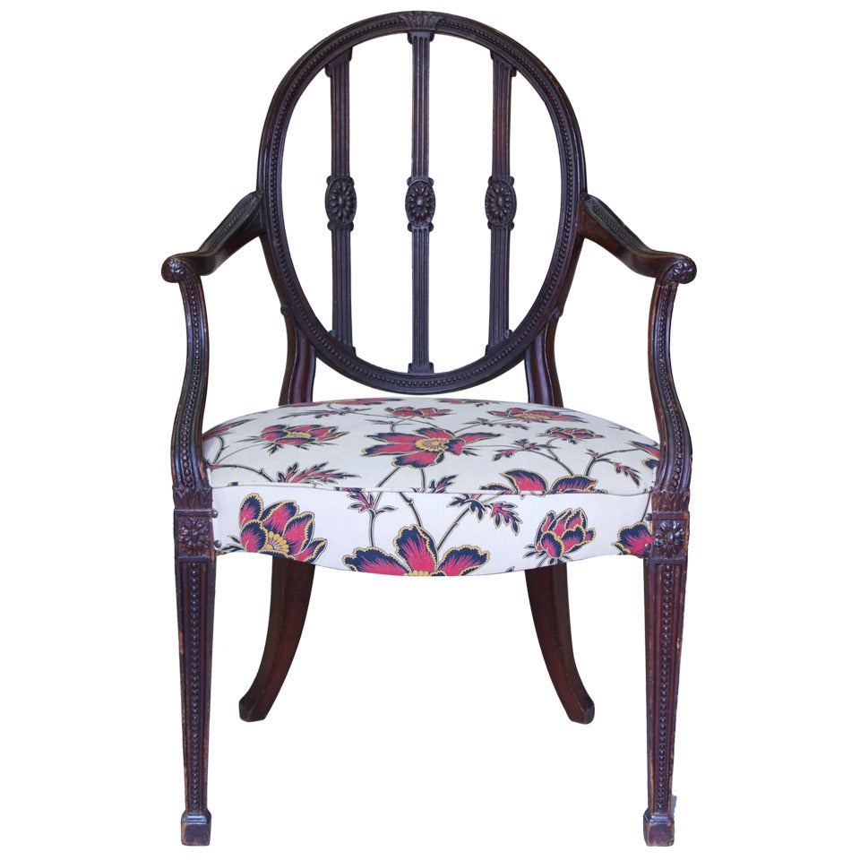 Hepplewhite-Sessel, England, um 1790 im Angebot