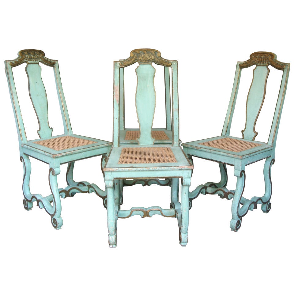 Set of Four Neo-Baroque Chairs - Italy, 19th Century