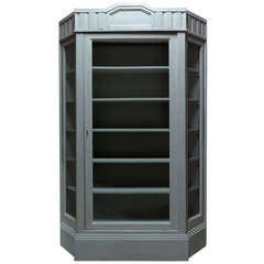 Painted Vitrine with Canted Corners, France, circa 1920s 7