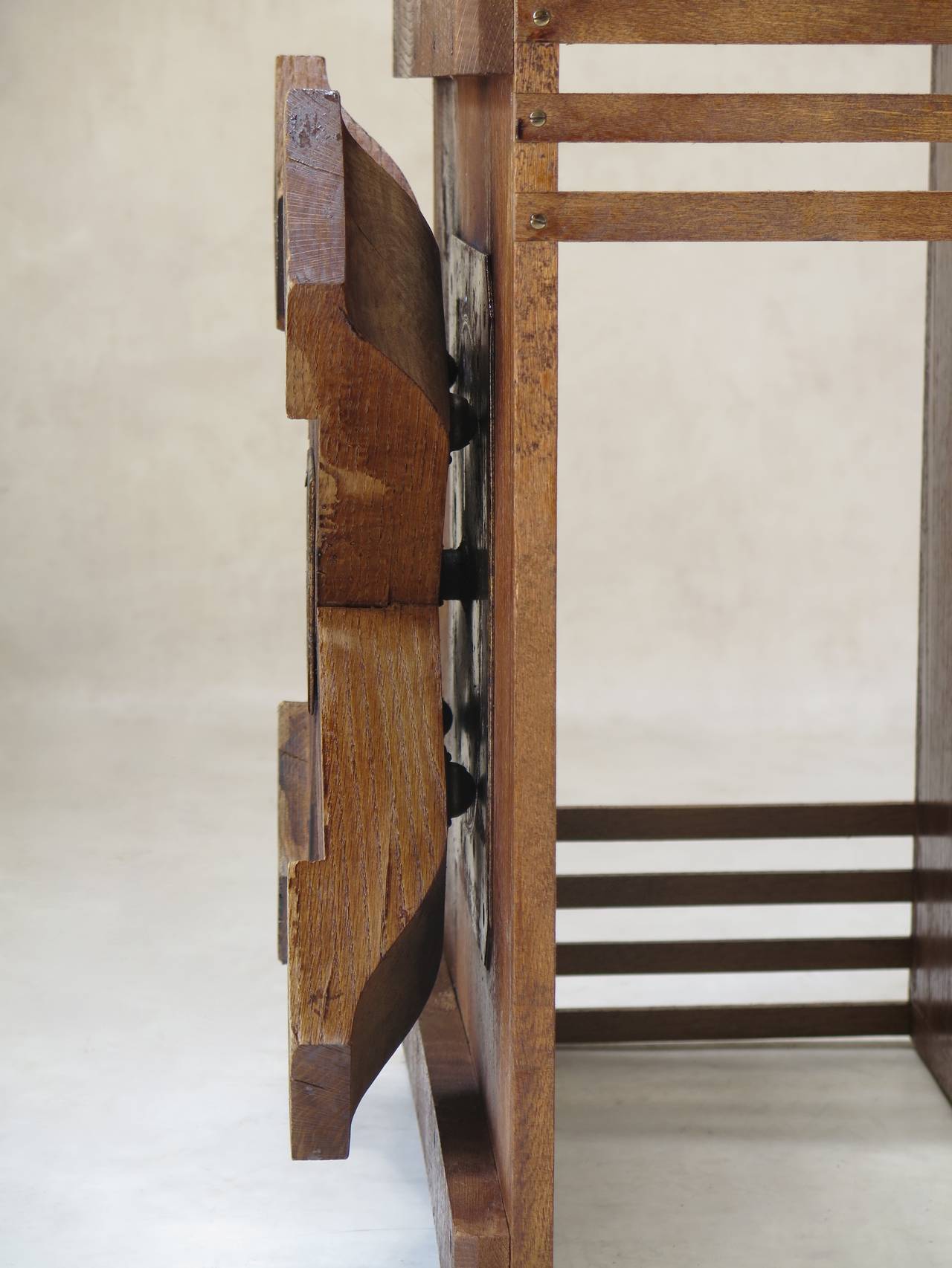 Rotating Oak Bookcase, France, circa 1930s 2