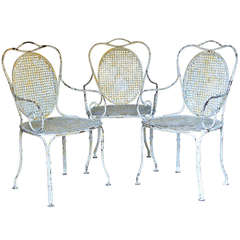 Three Wrought-Iron Armchairs - France, Circa 1880 5