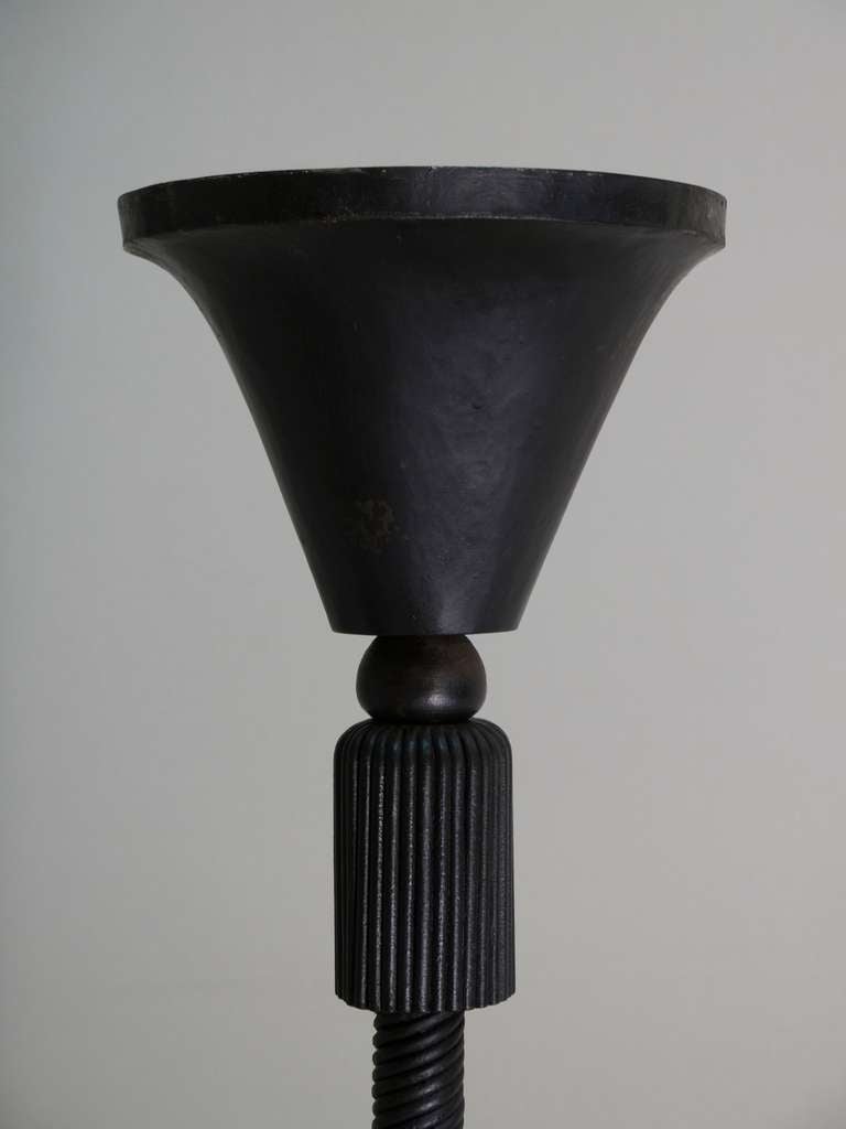 French Wrought-Iron Floor Lamp - France, 1940s For Sale