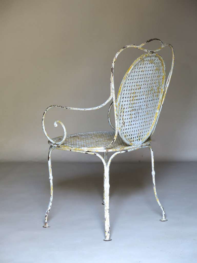 19th Century Three Wrought-Iron Armchairs - France, Circa 1880 For Sale