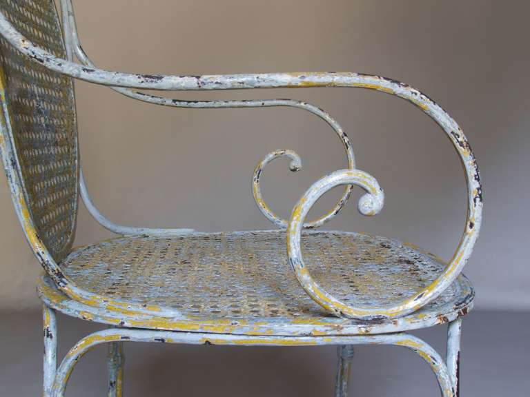 Three Wrought-Iron Armchairs - France, Circa 1880 For Sale 3