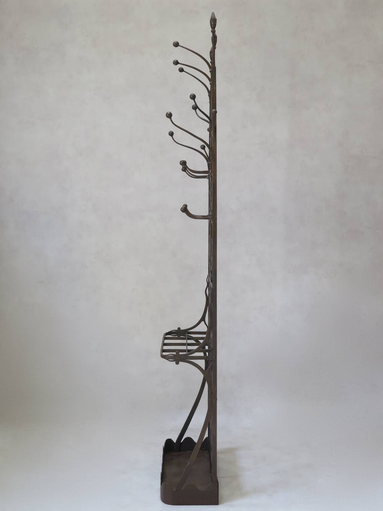 french wrought iron coat stand