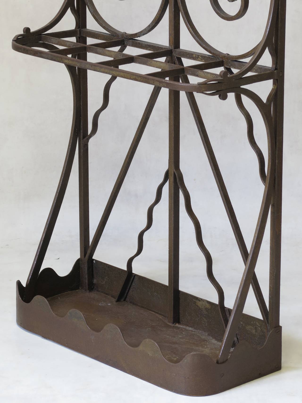 20th Century Neo-Gothic Wrought Iron Coat Stand, France Early 1900s
