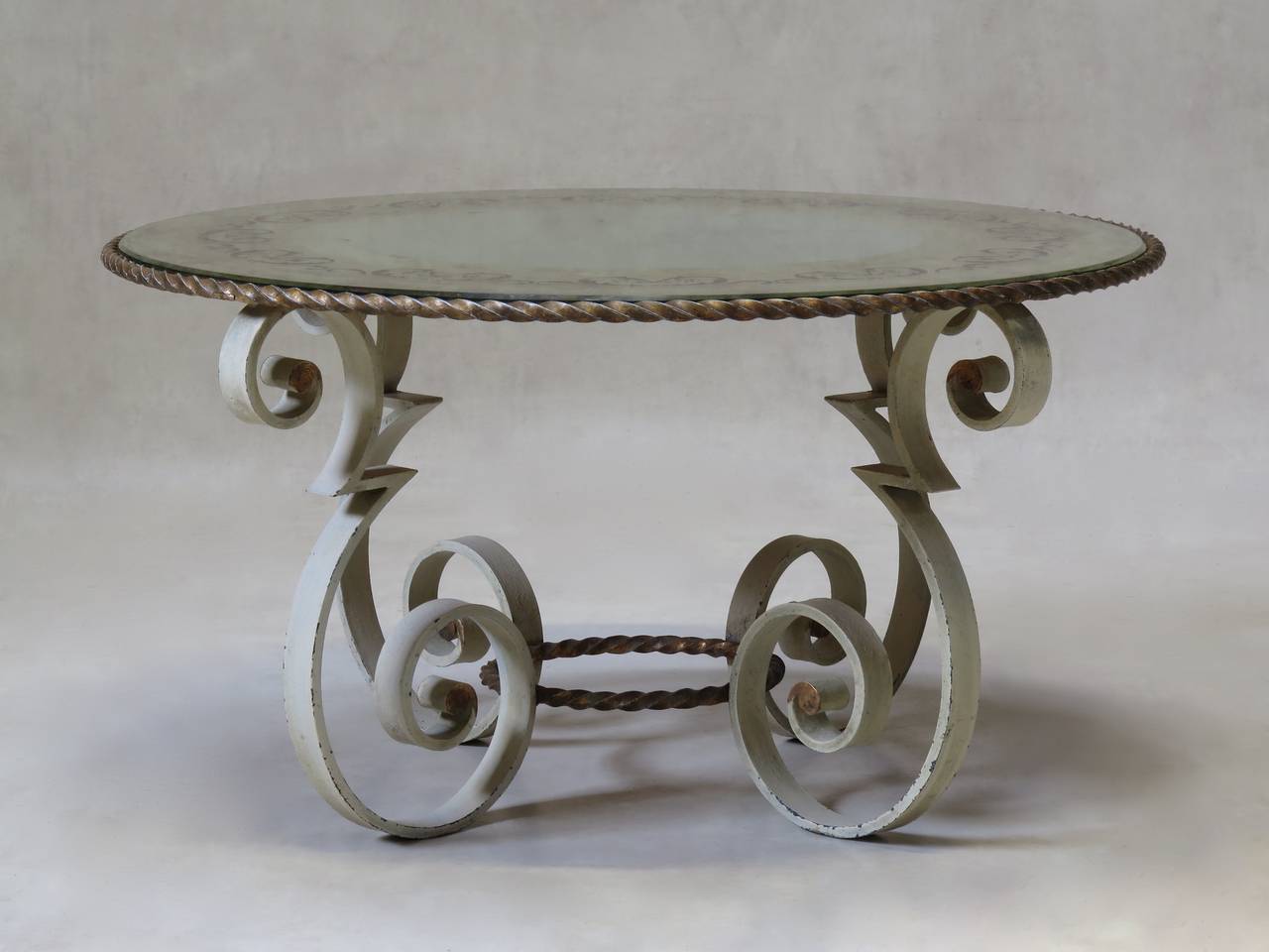 french wrought iron coffee table
