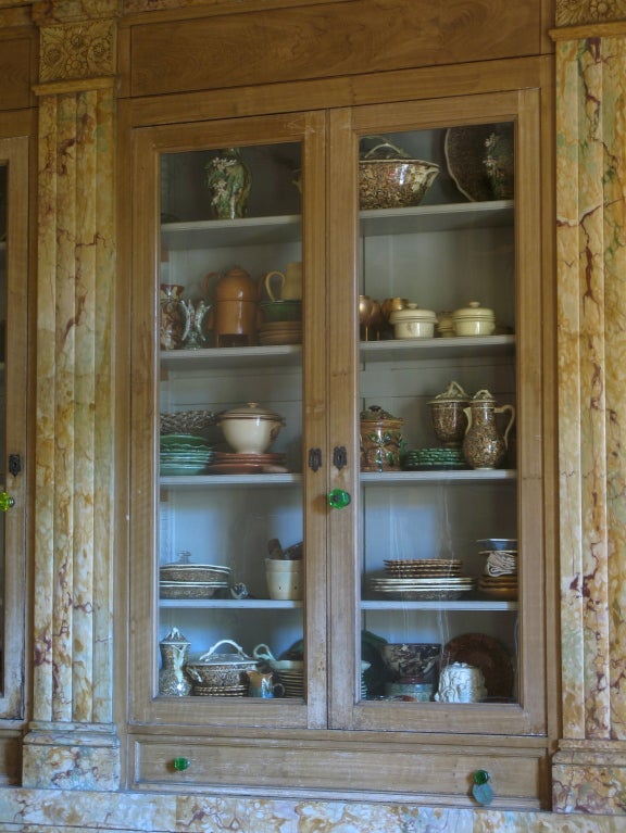 Extraordinary French Polychrome Bookcase or Vaisselier In Excellent Condition For Sale In Isle Sur La Sorgue, Vaucluse