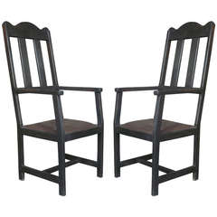 Chic Pair of Hall Chairs, France, Early 20th Century 10