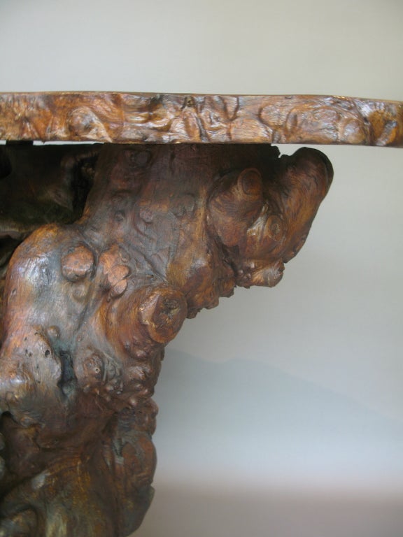 Burl Root Slab Side Table 2
