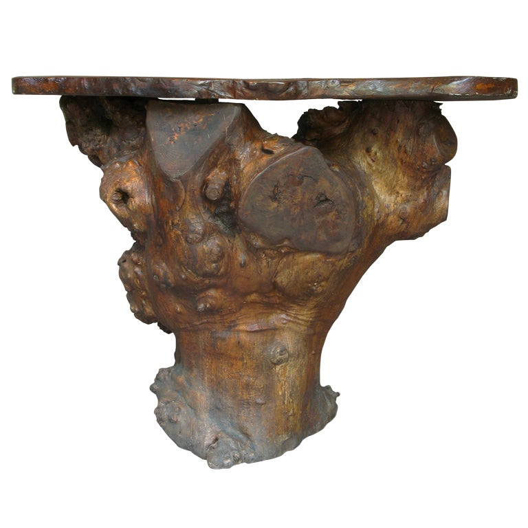 Burl Root Slab Side Table