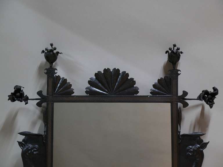 wrought iron mirror