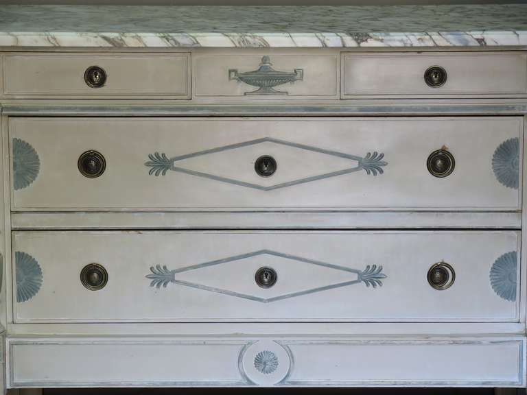 French Directoire Style Wardrobe and Chest of Drawers