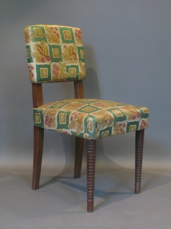 Mid-20th Century Set of 6 Fun French 1950s' Dining Chairs For Sale