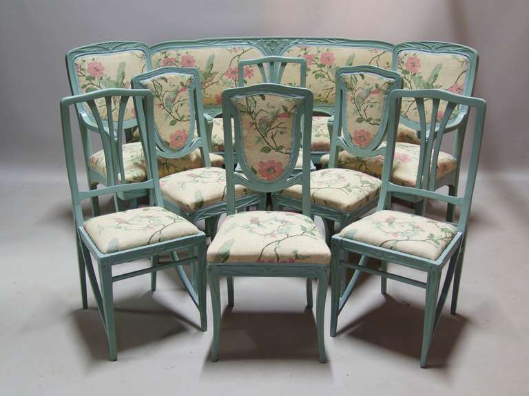 Ten-Piece Art Nouveau Set, France, circa 1910s In Good Condition In Isle Sur La Sorgue, Vaucluse