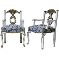 Pair of Louis XV Style Armchairs, France, Early 1900s 11