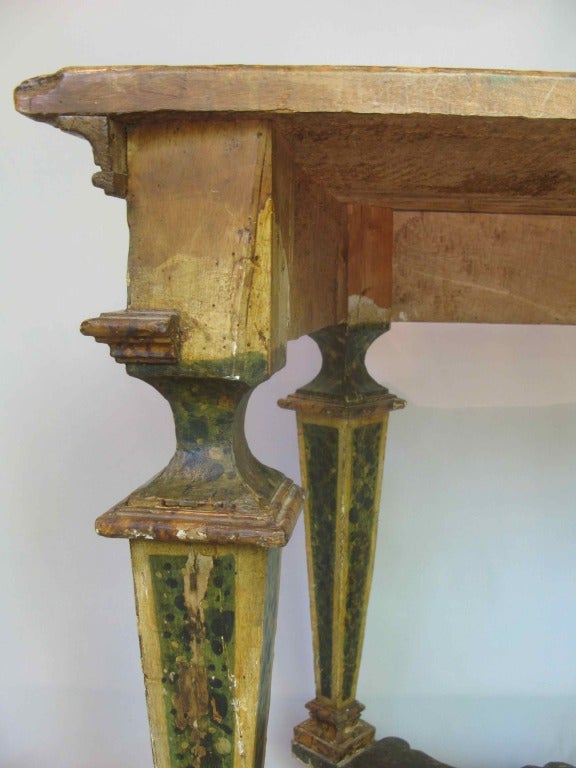 18th Century Italian Polychrome Console Table For Sale 4