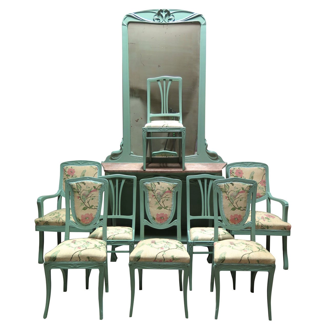 Ten-Piece Art Nouveau Set, France, circa 1910s