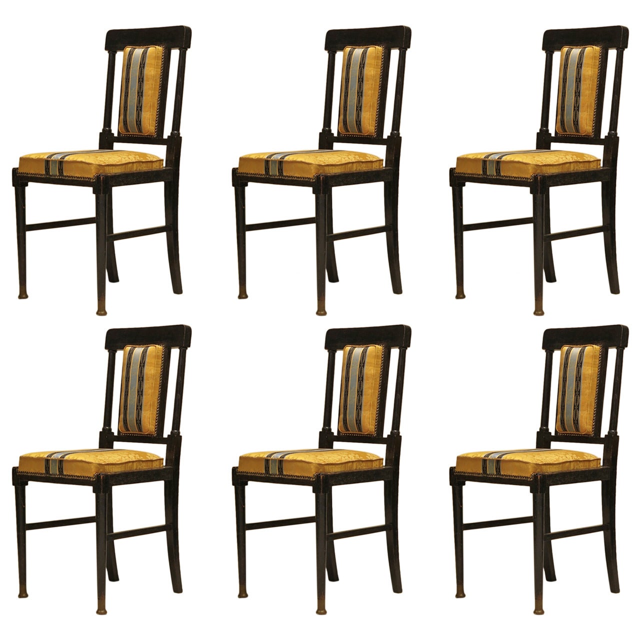Six Aesthetic Movement English Dining Chairs After E W Godwin