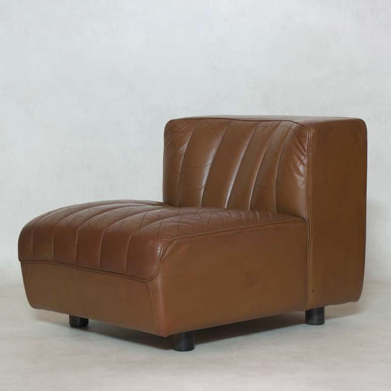 Tito Agnoli for Mobilier International, Modular Sofa in Leather, 1969 In Excellent Condition In Isle Sur La Sorgue, Vaucluse