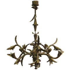 Unusual Folk Art Chandelier