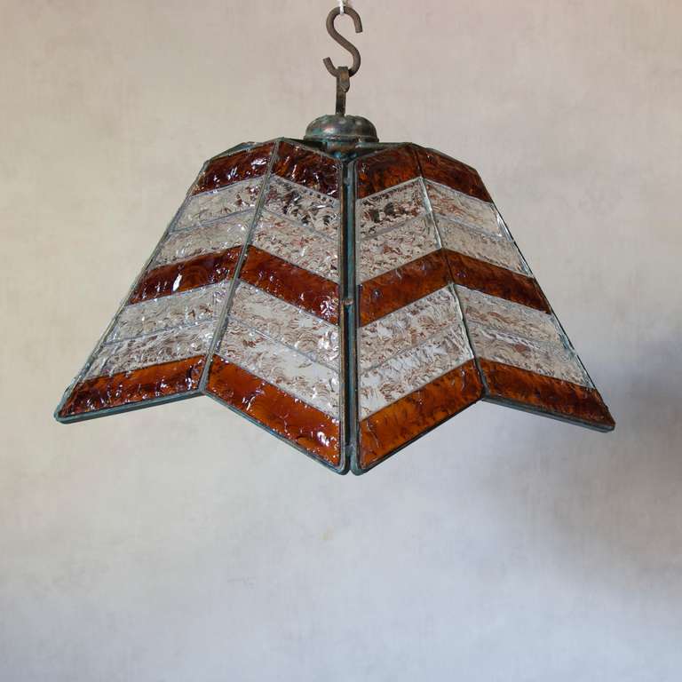 Italian Colored Glass Pendant by Poliarte, Italy, 1960s