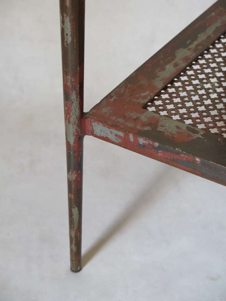 Wrought-Iron Console & 2 Stools - France, 1940s In Excellent Condition In Isle Sur La Sorgue, Vaucluse