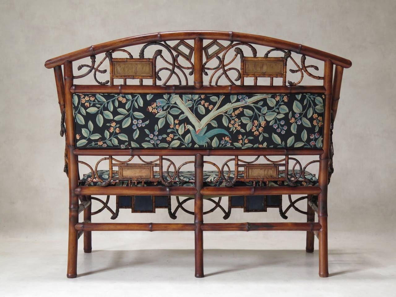 French Five-Piece Bamboo Living Room Set, France, 19th Century