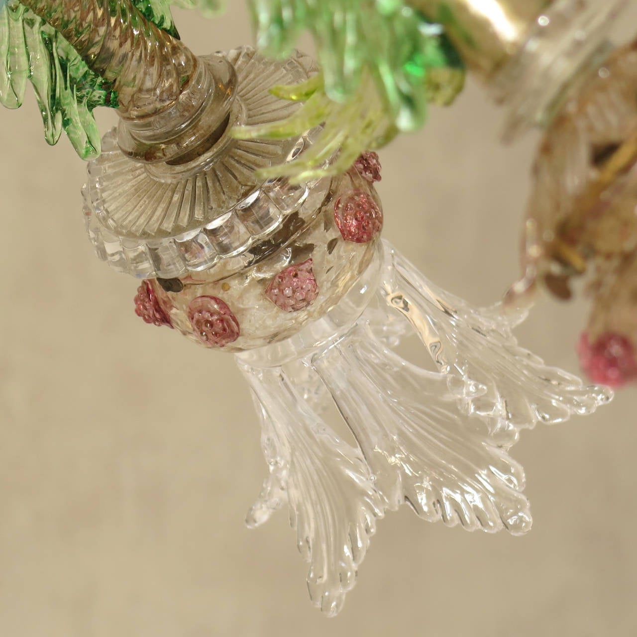 Large and Delicate Pastel Colour, Murano Chandelier, Italy, 19th Century For Sale 3