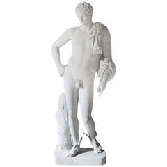 Vintage Larger-than-life Polymer Statue of Hermes, France, 1970s