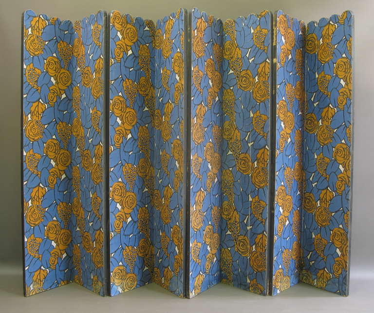 20th Century Pair of French Art Deco Paper Screens For Sale