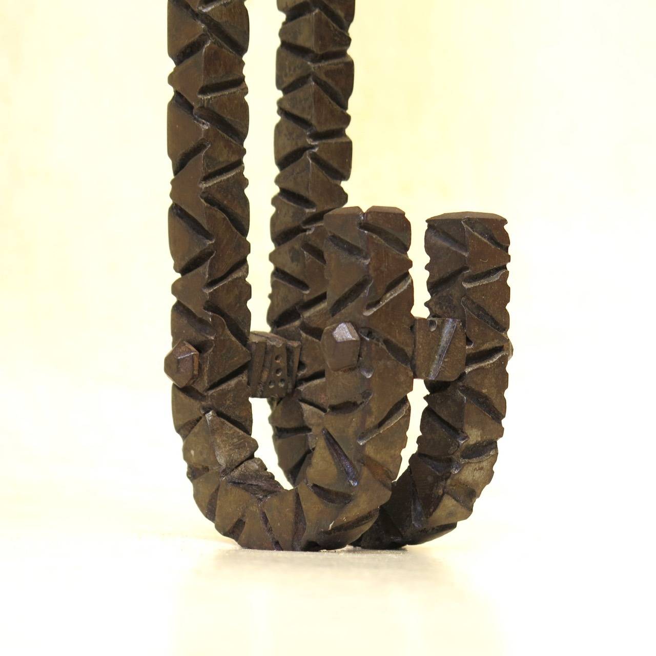 Gehämmerte Art-Déco-Konsole „Serpent“ aus gehämmertem Eisen mit Onyxplatte, Frankreich, 1930er Jahre im Angebot 1