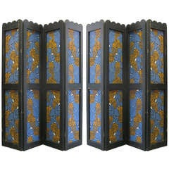 Pair of French Art Deco Paper Screens 1